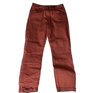 Pistola Cuffed Fray Hem Rust Jeans Pants Stretch 28